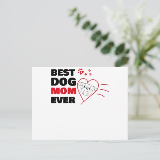 Beste hond moeder ooit briefkaart (Staand voorkant)