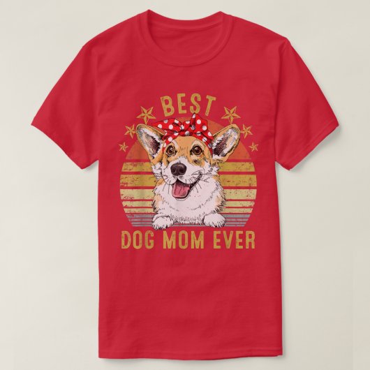 Beste hond Moeder Ooit Corgi Moederdag T-Shirt (Design voorkant)