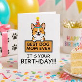 Beste hond-moeder ooit Corgi verjaardag Kaart