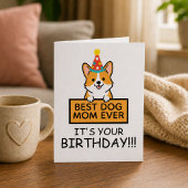 Beste hond-moeder ooit Corgi verjaardag Kaart