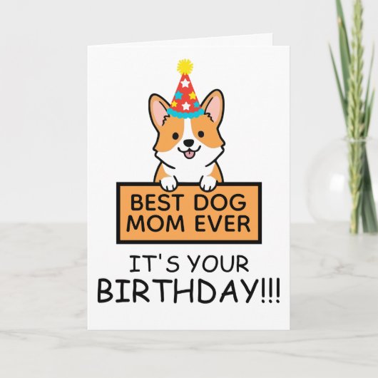 Beste hond-moeder ooit Corgi verjaardag Kaart (Voorkant)