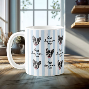 Beste hond-moeder ooit Cute Strepen Huisdier Gezic Koffiemok