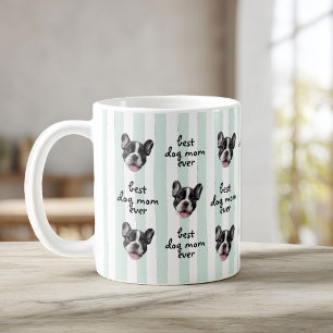 Beste hond-moeder ooit Cute Strepen Huisdier Gezic Koffiemok
