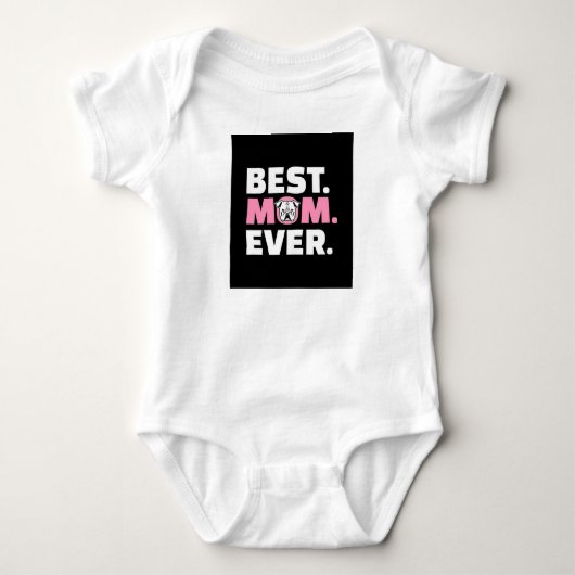 Beste Hond Moeder Ooit Engels Bulldog Lover Romper (Voorkant)
