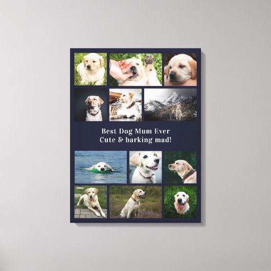 Beste Hond Moeder Ooit Foto Collage Canvas Afdruk (Voorkant)