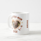 Beste Hond Moeder Ooit Foto Hart Koffiemok (Voorkant links)