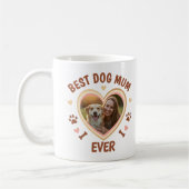 Beste Hond Moeder Ooit Foto Hart Koffiemok (Links)