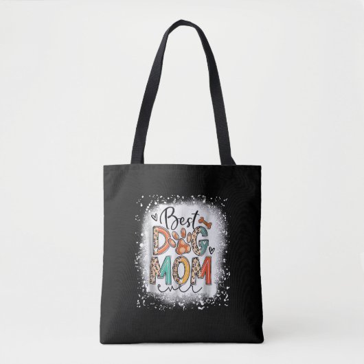 Beste hond-moeder ooit gebleekte moederdag moeder tote bag (Voorkant)