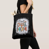 Beste hond-moeder ooit gebleekte moederdag moeder tote bag (Dichtbij)