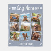 Beste hond Moeder ooit gepersonaliseerd 9 foto col Fleece Deken (Voorkant)
