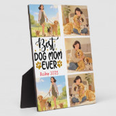 Beste hond-moeder ooit Gepersonaliseerde foto | Mo Fotoplaat (Zijkant)