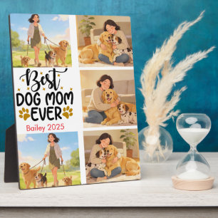Beste hond-moeder ooit Gepersonaliseerde foto Mo Fotoplaat