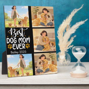 Beste hond-moeder ooit Gepersonaliseerde foto   Sc Fotoplaat
