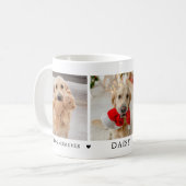 Beste hond-moeder ooit Gepersonaliseerde fotocolla Koffiemok (Voorkant links)