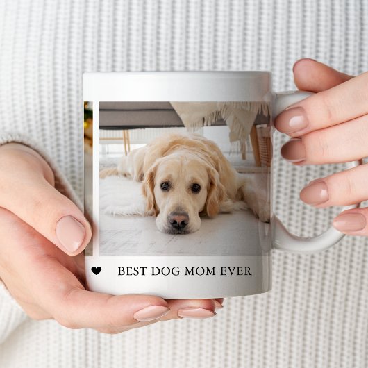 Beste hond-moeder ooit Gepersonaliseerde fotocolla Koffiemok