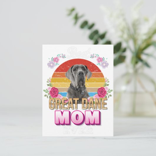 beste hond moeder ooit geweldig dane griep overdag bedankkaart (Staand voorkant)