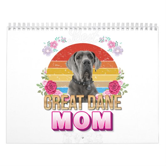 beste hond moeder ooit geweldig dane griep overdag kalender (Hoes)