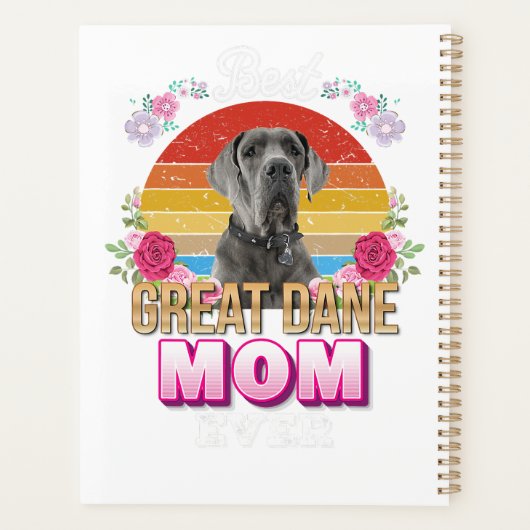 beste hond moeder ooit geweldig dane griep overdag planner (Achterkant)