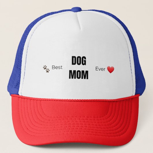 Beste Hond Moeder Ooit Hoed – Pawsome Studio Trucker Pet (Voorkant)