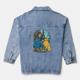Beste hond-moeder ooit in Parijs Denim Jacket