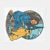 Beste hond-moeder ooit in Parijs Fleece Deken (Voorkant (Horizontaal))
