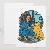 Beste hond-moeder ooit in Parijs Kaart (Voorkant / Achterkant)
