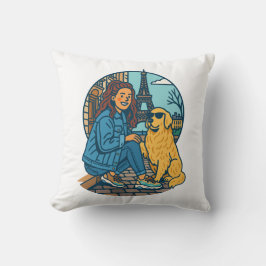Beste hond-moeder ooit in Parijs Kussen