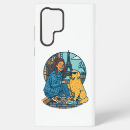 Beste hond-moeder ooit in Parijs Samsung Galaxy Hoesje