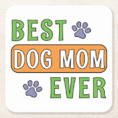 Beste hond-moeder ooit kartonnen onderzetters (Voorkant)
