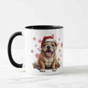 Beste Hond Moeder Ooit Kerstmis Amerikaanse Bulldo Mok