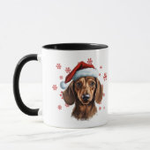 Beste Hond Moeder Ooit Kerstmis Dachshund Hond Mok (Links)