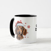 Beste Hond Moeder Ooit Kerstmis Dachshund Hond Mok (Voorkant links)