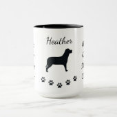 Beste hond moeder ooit koffie-mok mok (Midden)