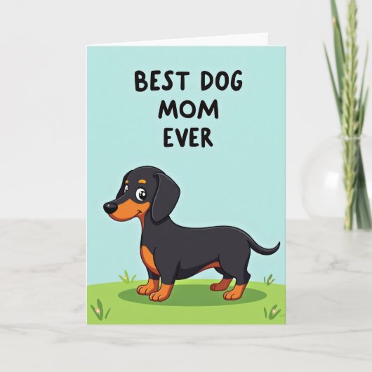 Beste hond-moeder ooit kunstkaart kaart (Voorkant)