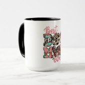 Beste Hond Moeder Ooit Lettering met Pootafdruk Mok (Voorkant links)