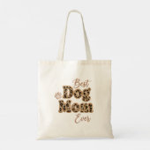 Beste Hond Moeder Ooit Luipaardprint Boodschappent Tote Bag (Achterkant)