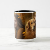 Beste Hond Moeder Ooit Moderne Custom Foto koffie Mok (Midden)