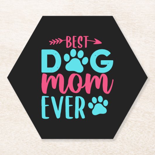 Beste hond Moeder ooit Moeder Kartonnen Onderzetters (Voorkant)