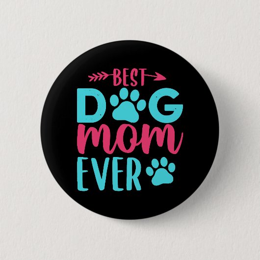 Beste hond Moeder ooit Moeder Ronde Button 5,7 Cm (Voorkant)