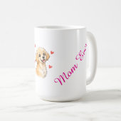 Beste hond-moeder ooit mok – Cute Golden Retriever (Voorkant rechts)