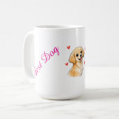 Beste hond-moeder ooit mok – Cute Golden Retriever (Voorkant links)