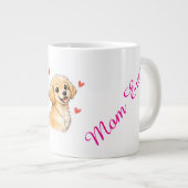 Beste hond-moeder ooit mok – Cute Golden Retriever (Voorkant rechts)