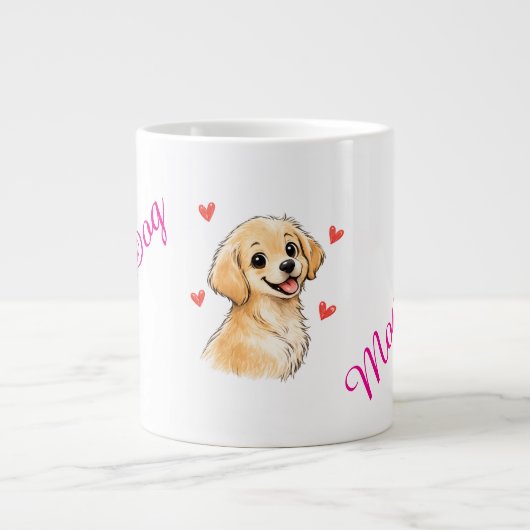 Beste hond-moeder ooit mok – Cute Golden Retriever (Voorkant)