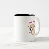 Beste hond-moeder ooit mok – Cute Golden Retriever (Voorkant rechts)