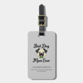 Beste hond Moeder ooit personaliseren Bagagelabel (Voorkant verticaal)
