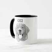 Beste Hond Moeder Ooit Pet Gepersonaliseerde Hand  Mok (Voorkant links)