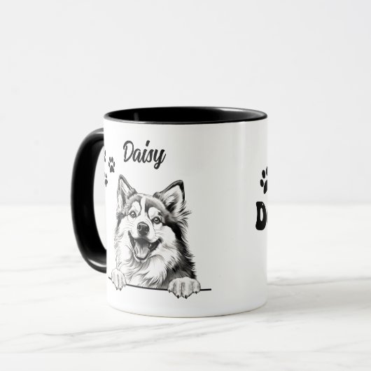 Beste Hond Moeder Ooit Pomsky Hond gepersonaliseer Mok (Voorkant links)