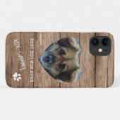 Beste Hond Moeder Ooit Rustieke Pootafdruk Foto Case-Mate iPhone Case (Achterkant (horizontaal))
