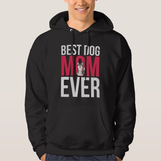 Beste Hond Moeder Ooit Siberische Husky Moeder Hoodie (Voorkant)