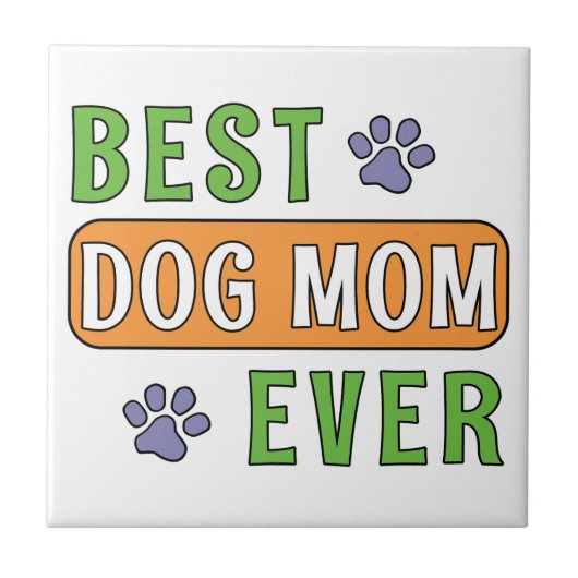 Beste hond-moeder ooit tegeltje (Voorkant)